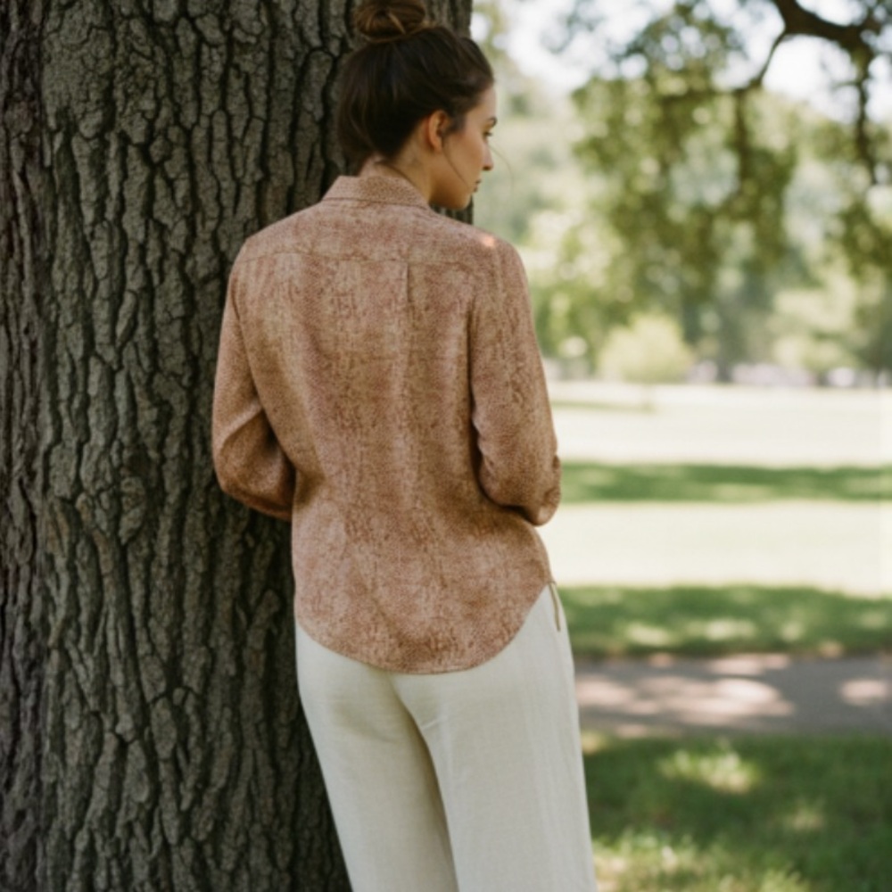 A New Day Snake Print Long Sleeve Blouse - Picture 6 of 13